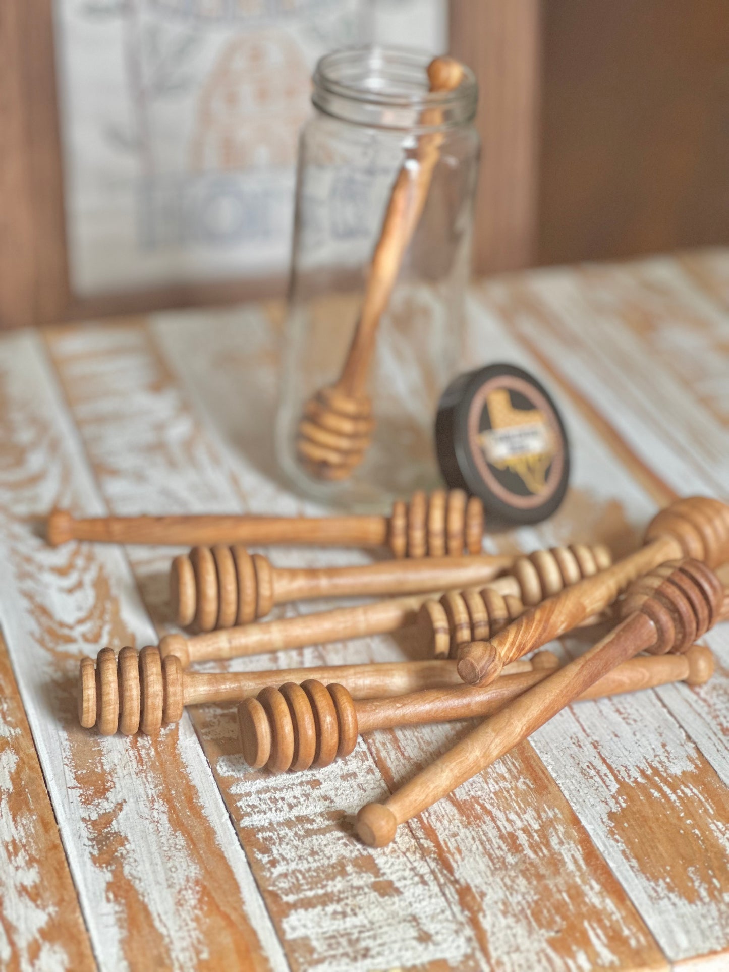 Olive Wood Honey Dipper