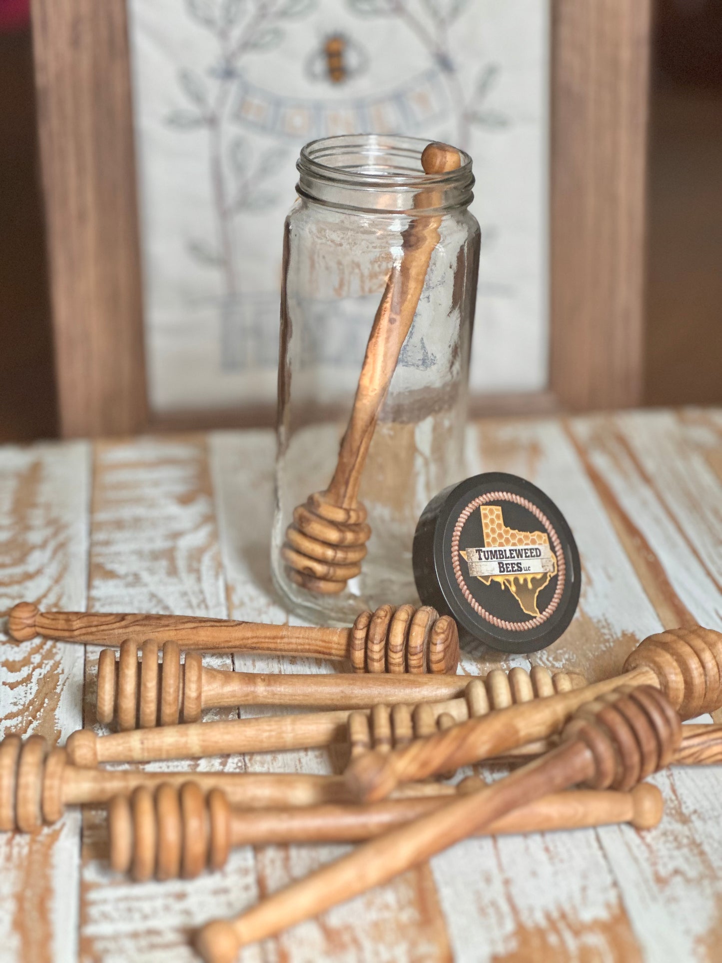 Olive Wood Honey Dipper