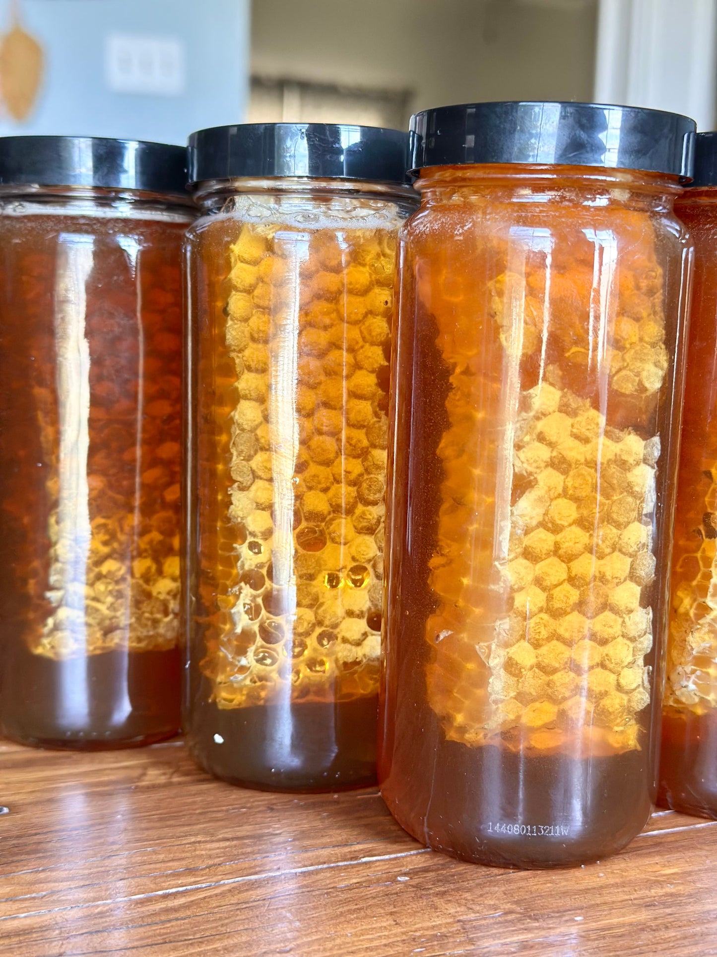 Honey with Honeycomb (Amber Honey)- 1 lb. jar