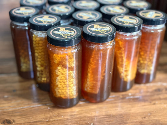 Honey with Honeycomb (Amber Honey)- 1 lb. jar